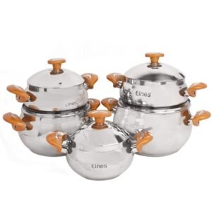 Batterie de Cuisine Inox MARQUE Lines 10 Pièces DORE