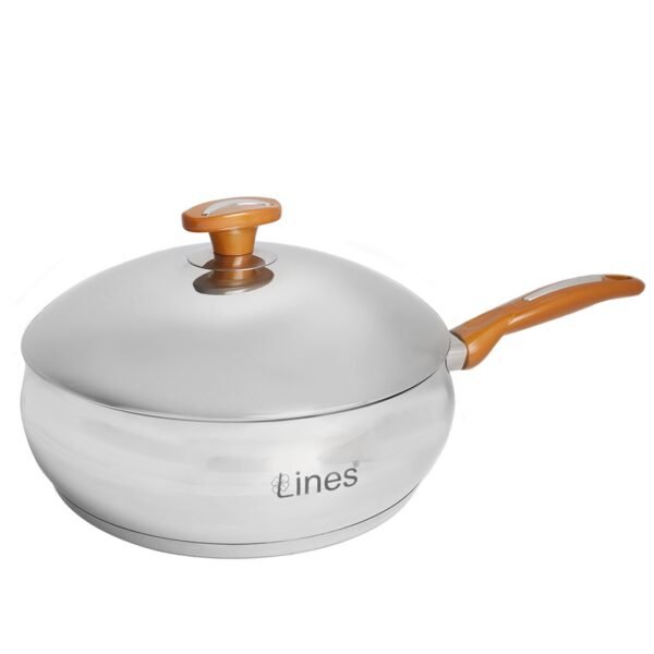 Sauteuse avec couvercle Inox MARQUE Lines 24Cm DORE