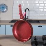 Batterie de Cuisine lines 19 Pièces Granite Rouge – Image 2