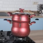 Batterie de Cuisine lines 19 Pièces Granite Rouge – Image 3