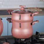 MARQUE Lines – Batterie de Cuisine 19 Pièces Granite Saumon – Image 4