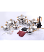 Batterie De Cuisine 32 Pièces Inox MARQUE Lines DORE