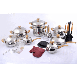 Batterie De Cuisine 32 Pièces Inox MARQUE Lines DORE