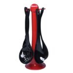 Batterie de Cuisine lines 19 Pièces Granite Rouge – Image 6