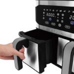 Friteuse à air Lexical LAF-3081 – 9L - 2100W - Double Bacs - Écran Tactile - Inox – Image 3