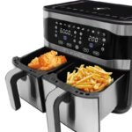 Friteuse à air Lexical LAF-3081 – 9L - 2100W - Double Bacs - Écran Tactile - Inox