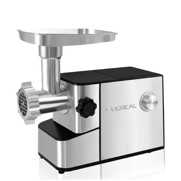 Hachoir à Viande Lexical LMG-2040 – 1200W - Inox - Accessoires Saucisse & Kebbés