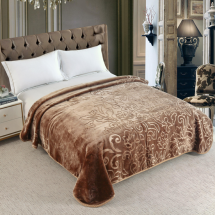 Couverture SOLAR BEAR MARQUE ABM double faces 2 places 12 KG 220*240CM MARON