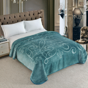 Couverture SOLAR BEAR MARQUE ABM double faces 2 places 12 KG 220*240CM VERT D'EAU