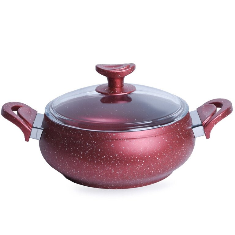 Marmite 24 cm rouge - Marmite Granite MARQUE Lines 24 cm Rouge 3,8L