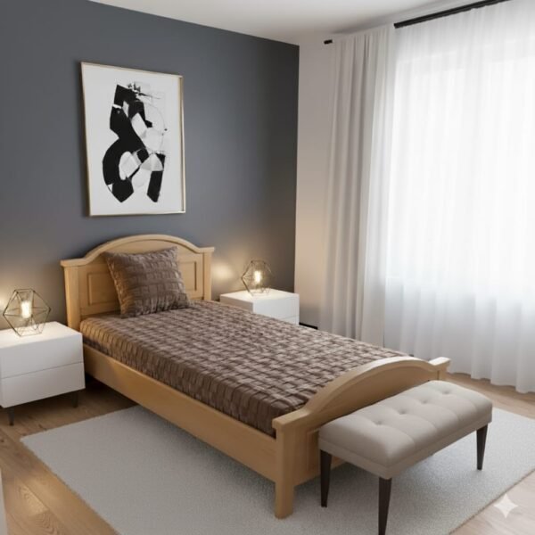 DRAP HOUSSE AVEC COUSSIN MARQUE ABM 1 place 160*230 MARRON