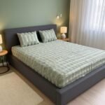 DRAP HOUSSE AVEC COUSSIN MARQUE ABM 2 places 220*240 VERT