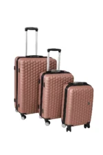 Série de 3 Valises en ABS Rose GOLD -MARQUE ABM