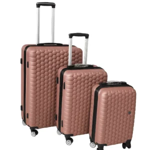 Série de 3 Valises en ABS Rose GOLD -MARQUE ABM