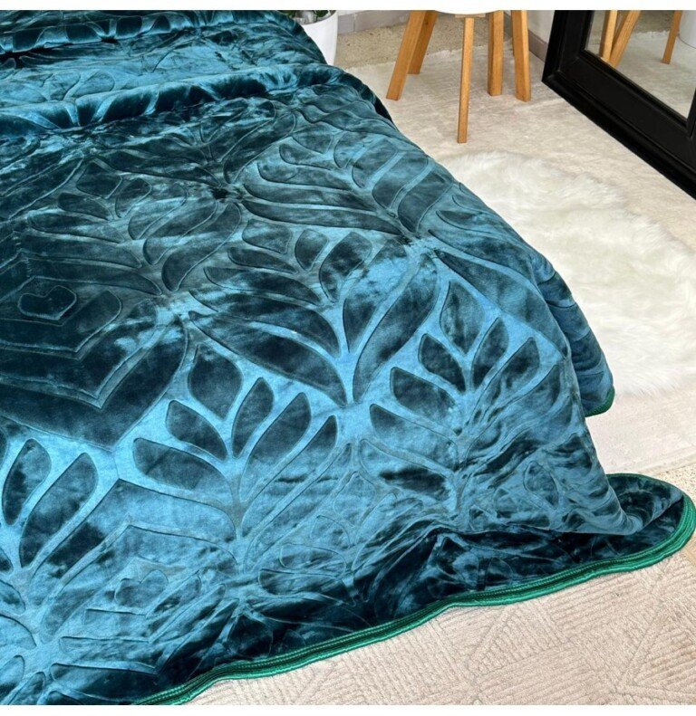Couverture reine places - Couverture LA REINE MARQUE ABM 2 places 4 KG 220*240CM VERT