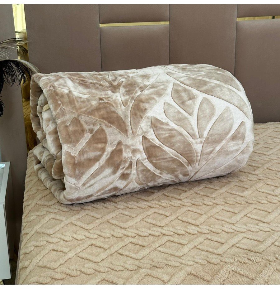 Couverture LA REINE MARQUE ABM 2 places 4 KG 220*240CM BEIGE – Image 4