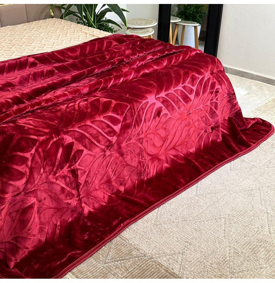 Couverture LA REINE MARQUE ABM 2 places 4 KG 220*240CM ROUGE