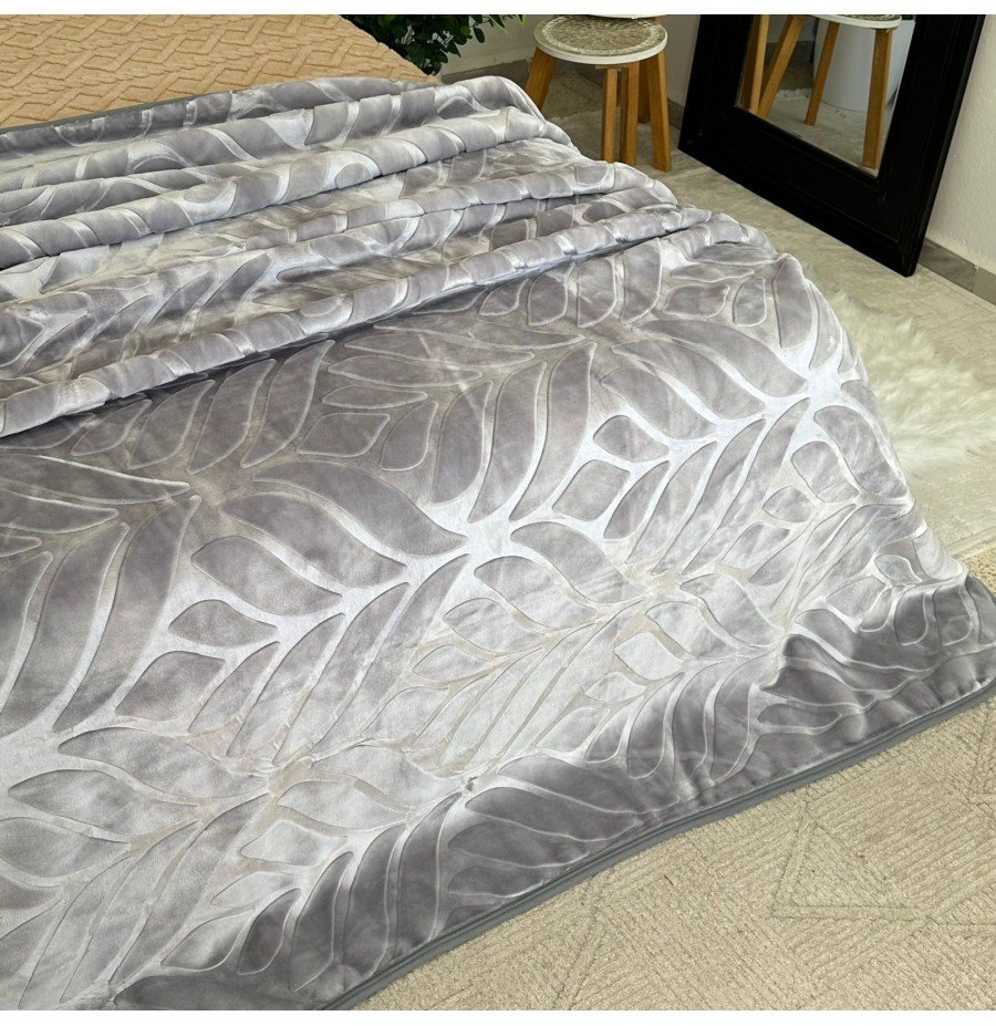 Couverture LA REINE MARQUE ABM 2 places 4 KG 220*240CM gris – Image 4