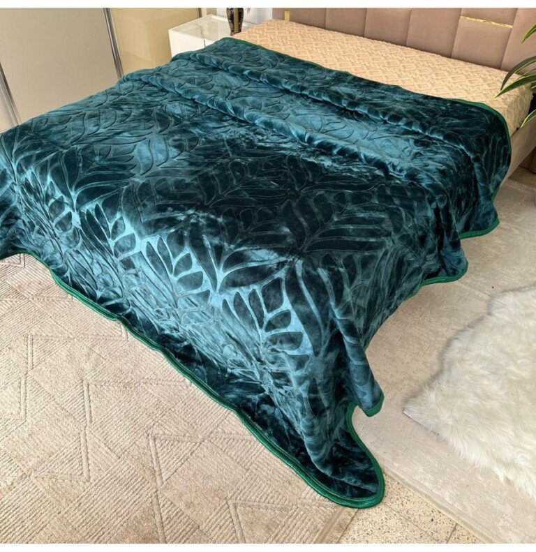Couverture golden places - Couverture GOLDEN BEAR MARQUE ABM 2 places 7 KG 220*240CM vert