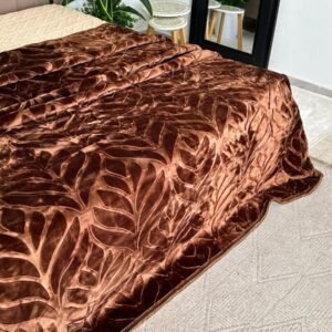 Couverture LA REINE MARQUE ABM 2 places 4 KG 220*240CM MARRON