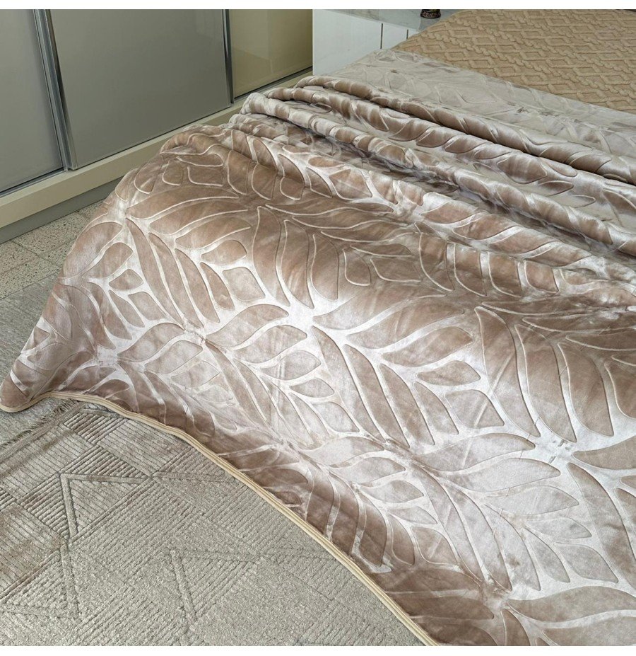 Couverture LA REINE MARQUE ABM 2 places 4 KG 220*240CM BEIGE – Image 3