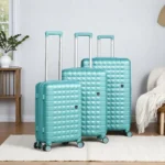 Série de 3 Valises en ABS bleu Ciel - MARQUE ABM