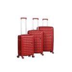 Série de 3 Valises en ABS Rouge Bordeau -MARQUE ABM