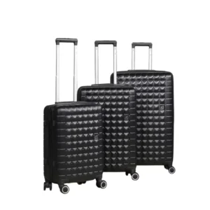 Série de 3 Valises en ABS Noir - MARQUE ABM