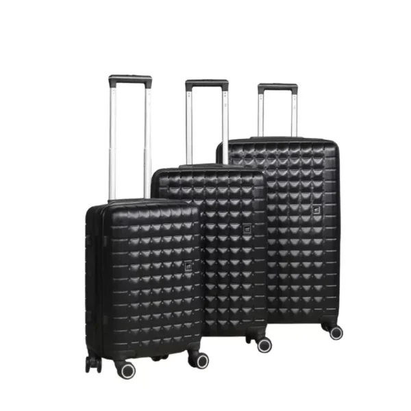 Série de 3 Valises en ABS Noir - MARQUE ABM