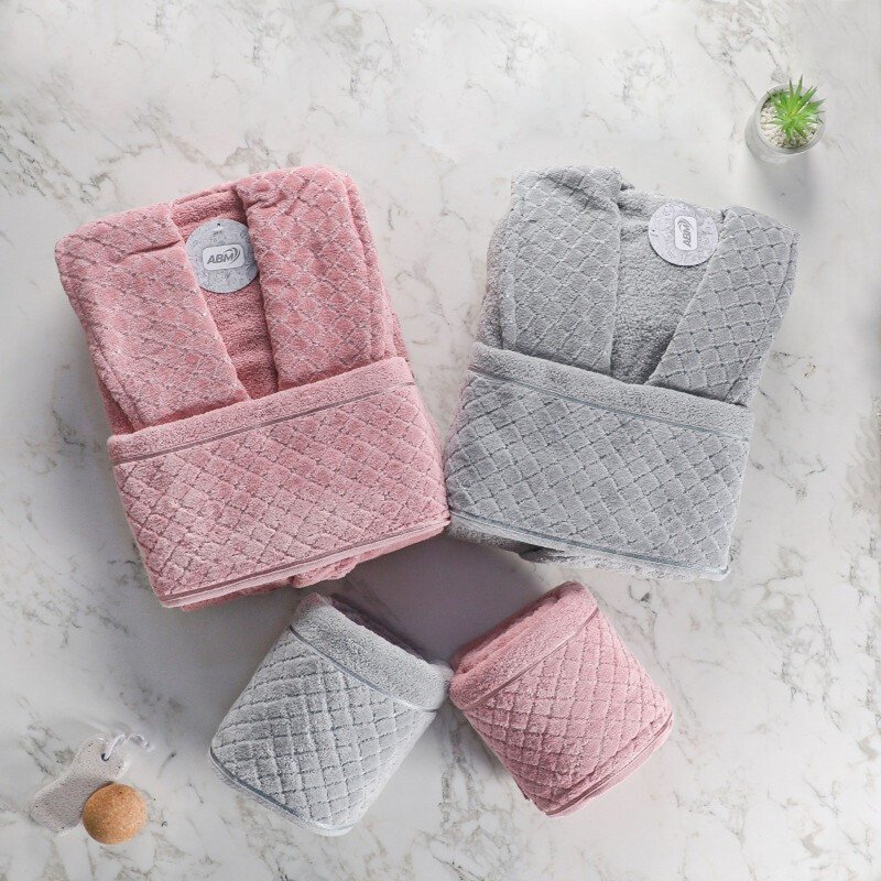 Pack cape de bain homme et femme 6 pcs velours ABM - vue 11
