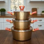 Batterie de Cuisine 6 Pièces en Granite Effet Cuivre - Baroly-6pc