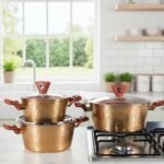 Batterie de Cuisine 6 Pièces en Granite Effet Cuivre - Baroly-6pc – Image 2