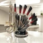 Set de couteaux 11 pièces en acier inoxydable 18/10 de la marque Bass - Rouge