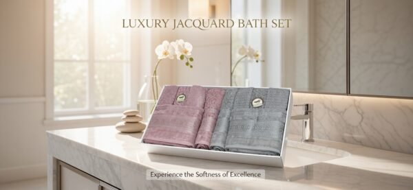 Ensemble cape de bain 6 pcs marque ABM JACQUARD