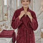 Cape de bain avec deux serviettes marque ABM JACQUARD 100% coton haute qualité