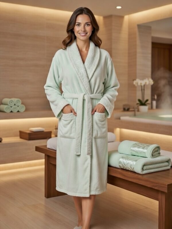 Cape de bain avec deux serviettes marque ABM bamboo 100% coton haute qualité