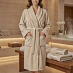 Cape de bain avec deux serviettes marque ABM bamboo 100% coton haute qualité