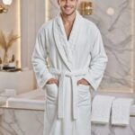 Cape de bain avec deux serviettes marque ABM bamboo 100% coton haute qualité