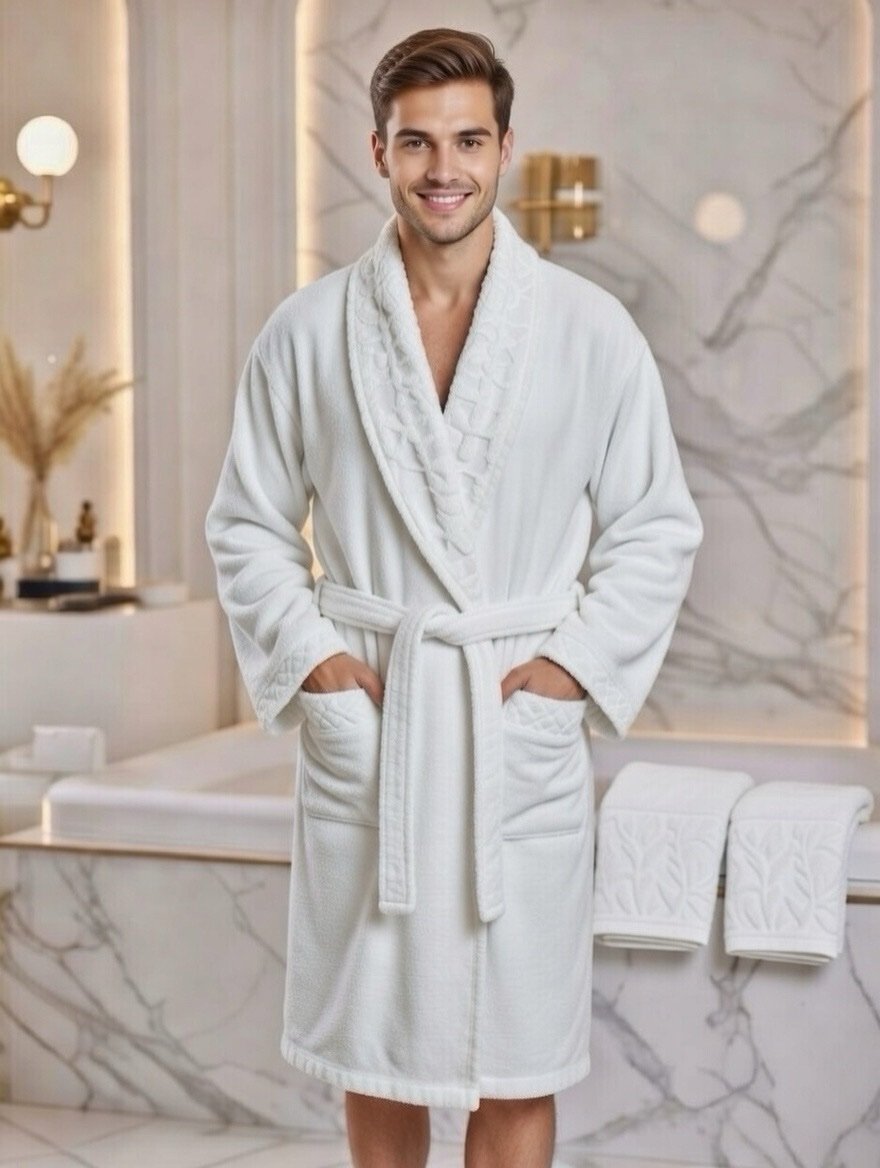 img_1826 Cape de bain avec deux serviettes marque ABM bamboo 100% coton haute qualité – Image 1