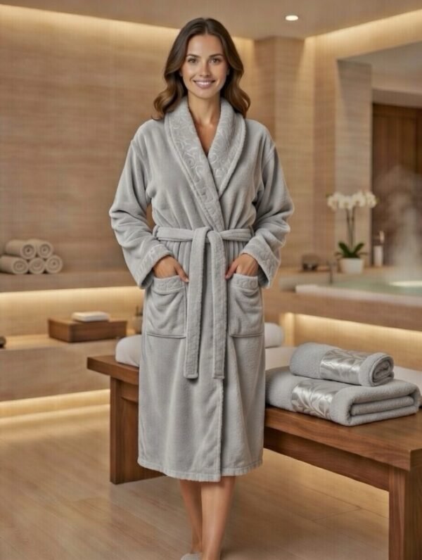 Cape de bain avec deux serviettes marque ABM bamboo 100% coton haute qualité