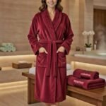 Cape de bain avec deux serviettes marque ABM bamboo 100% coton haute qualité