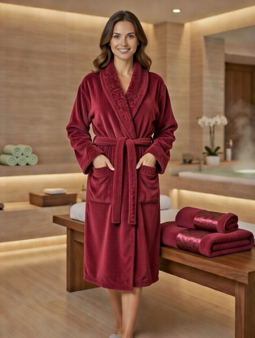 img_1833 Cape de bain avec deux serviettes marque ABM bamboo 100% coton haute qualité – Image 1