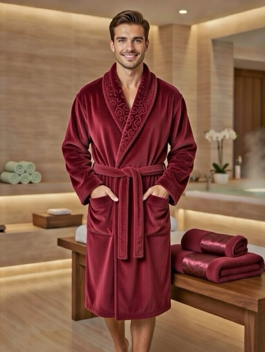 img_1846-2 Cape de bain avec deux serviettes marque ABM bamboo 100% coton haute qualité – Image 1