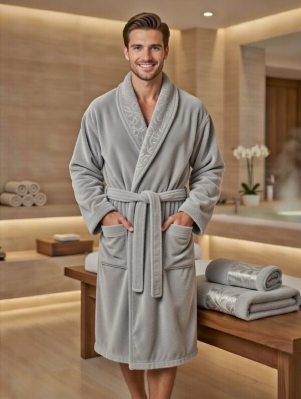 Cape de bain avec deux serviettes marque ABM bamboo 100%coton haute qualité