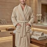 Cape de bain avec deux serviettes marque ABM bamboo 100% coton haute qualité