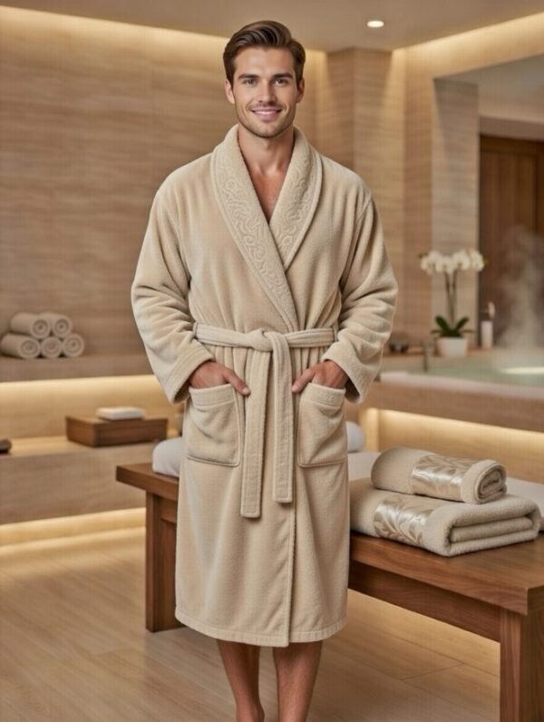 Cape de bain avec deux serviettes marque ABM bamboo 100% coton haute qualité