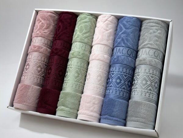 Pack serviette 6 pcs 90/50 cm marque ABM jacquard