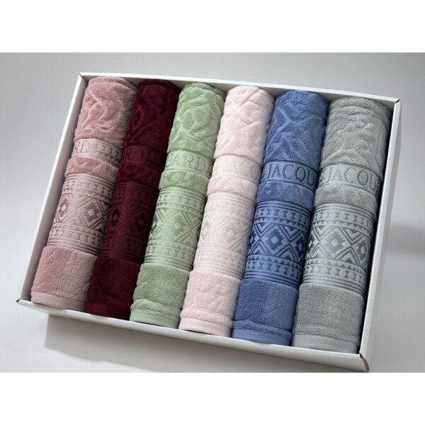 Pack 6 serviettes ABM jacquard 90 x 50 cm