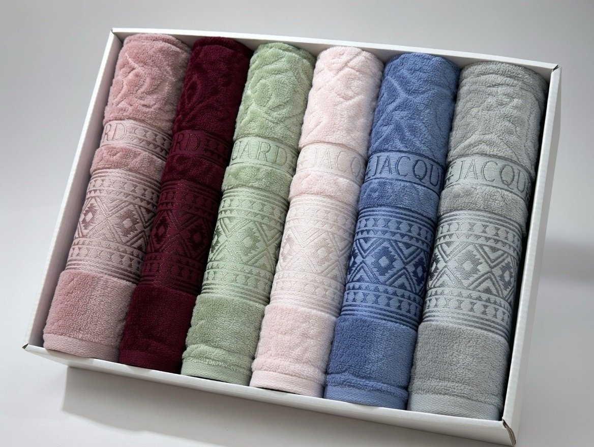 img_1851 Pack serviette 6 pcs 90/50 cm marque ABM jacquard – Image 1