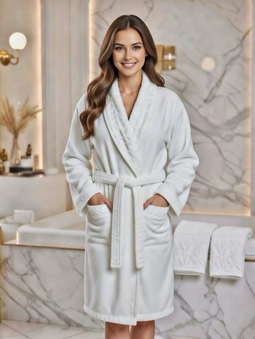 img_1852 Cape de bain avec deux serviettes marque ABM bamboo 100% coton haute qualité – Image 1